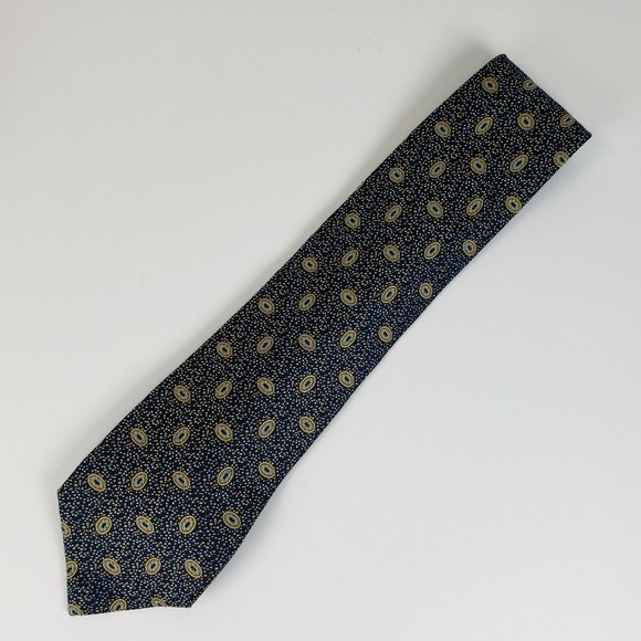 Other - Carrot & Gibbs Boulder Colorado Silk Tie Blue Gold Tan Abstract
